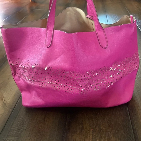 Ralph Lauren RLL Littlebury Tote Bag Rose Pink Gold - Picture 2 of 11